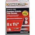 Power Pro TRIM SCRW 8X1.625 in. 1# SS 48639